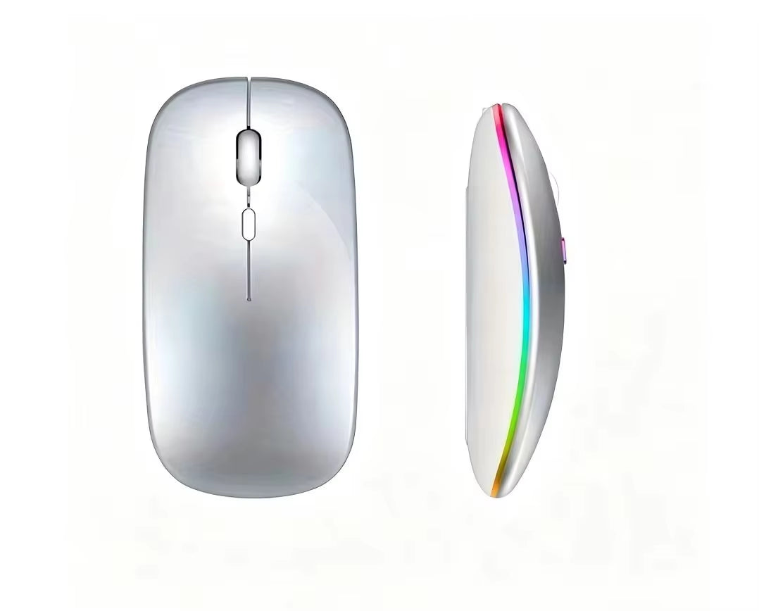 2.4Ghz Rechargeable Wireless Mouse Quiet Ergonomic 1600DPI Optical Mice with USB Receiver for Laptop PC Notebook