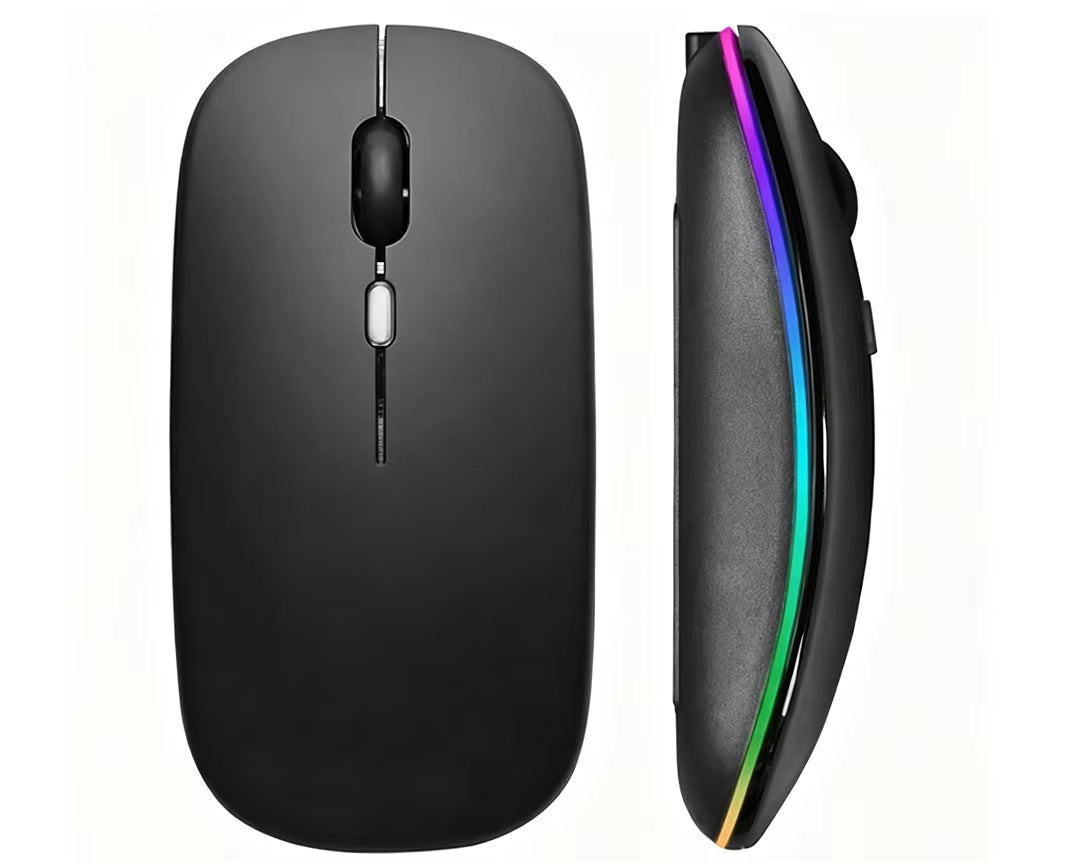 2.4Ghz Rechargeable Wireless Mouse Quiet Ergonomic 1600DPI Optical Mice with USB Receiver for Laptop PC Notebook