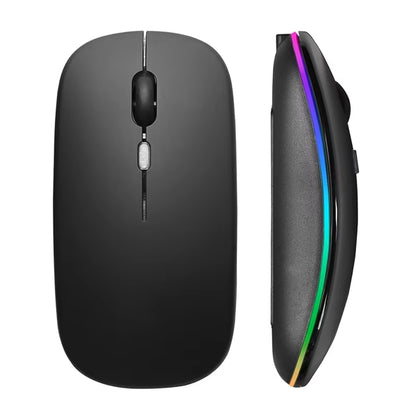 2.4Ghz Rechargeable Wireless Mouse Quiet Ergonomic 1600DPI Optical Mice with USB Receiver for Laptop PC Notebook