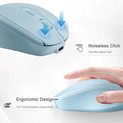 Rechargeable Wireless Computer Mouse 2.4G Bluetooth-Compatible Wireless Mouse USB Silent Gamer Mice for PC Laptop Macbook Tablet