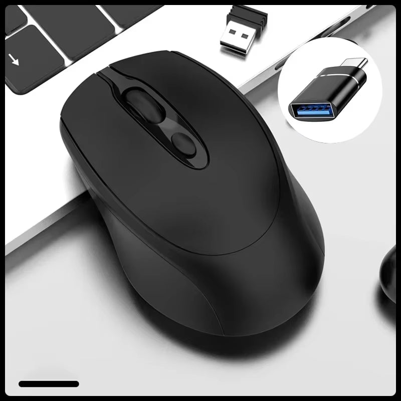 Rechargeable Wireless Computer Mouse 2.4G Bluetooth-Compatible Wireless Mouse USB Silent Gamer Mice for PC Laptop Macbook Tablet