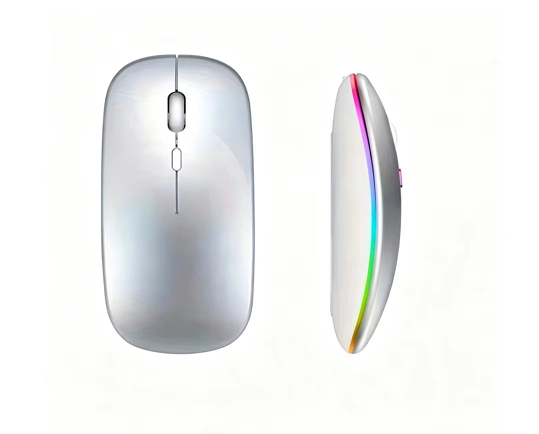 2.4Ghz Rechargeable Wireless Mouse Quiet Ergonomic 1600DPI Optical Mice with USB Receiver for Laptop PC Notebook
