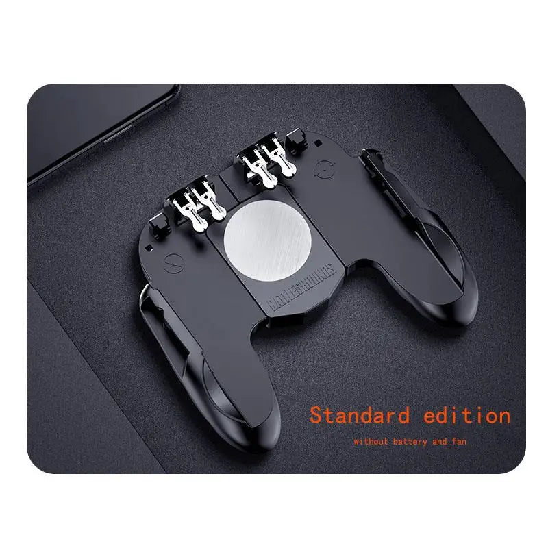 Smartphone Game Trigger Controller Joystick with Cooling Fan for FPS PUBG Iphone Ios Android Smartphone Gamepad Fan Cooler
