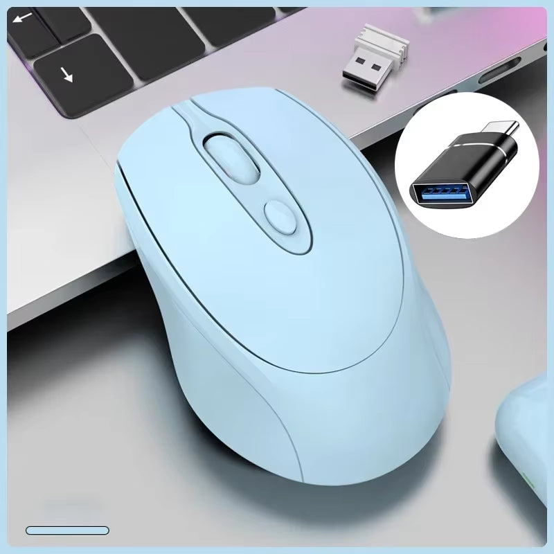 Rechargeable Wireless Computer Mouse 2.4G Bluetooth-Compatible Wireless Mouse USB Silent Gamer Mice for PC Laptop Macbook Tablet