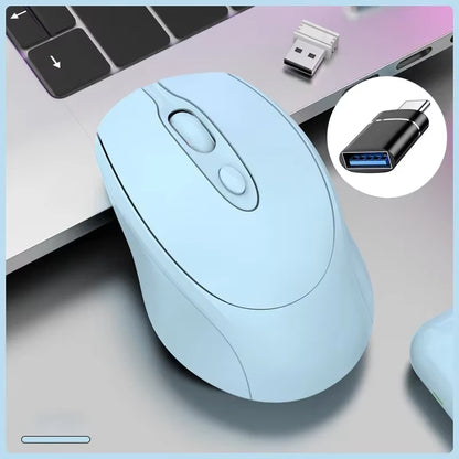 Rechargeable Wireless Computer Mouse 2.4G Bluetooth-Compatible Wireless Mouse USB Silent Gamer Mice for PC Laptop Macbook Tablet