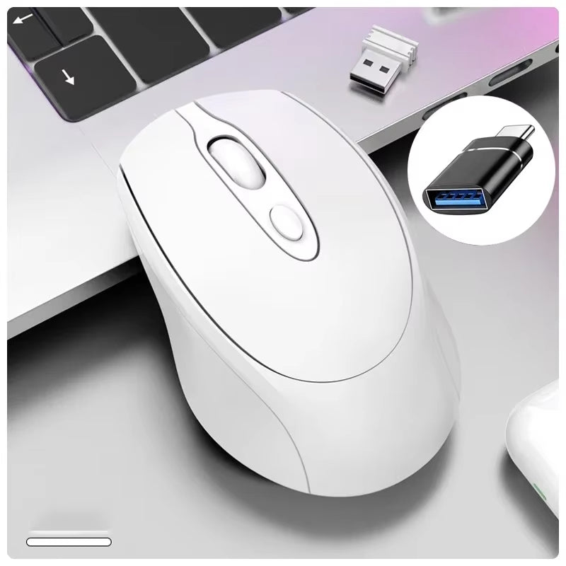 Rechargeable Wireless Computer Mouse 2.4G Bluetooth-Compatible Wireless Mouse USB Silent Gamer Mice for PC Laptop Macbook Tablet